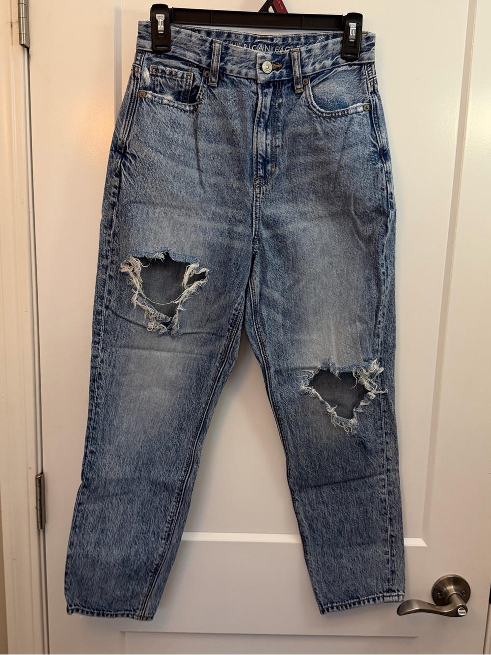 American Eagle High-Rise Distressed Women’s Jeans - Blue size 0